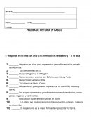 PRUEBA DE HISTORIA 3º BASICO