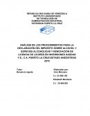Recaudacion de los impuestos de licores