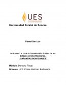 Artículos 1 – 19 de la Constitución Política de los Estados Unidos Mexicanos.