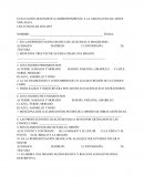 EVALUACIÓN DIAGNOSTICA CORRESPONDIENTE A LA ASIGNATURA DE ARTES VISUALES I