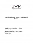 Etapa 2 Proyecto Integrador. Selección de proyecto de estudio financiero.