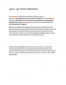 ¿Que es la crisis economica?