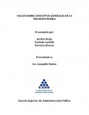 TALLER SOBRE CONCEPTOS GENERALES DE LA MACROECONOMIA