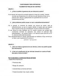CUESTIONARIO 3ERA EXPOSICION “ELEMENTOS FINALES DE CONTROL”. Página 1