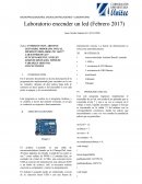 Laboratorio encender un led (Febrero 2017)