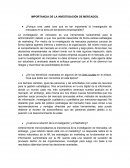 IMPORTANCIA DE LA INVESTIGACIÓN DE MERCADOS.