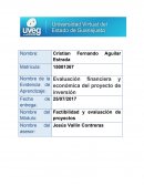 Evaluación financiera y económica del proyecto de inversión