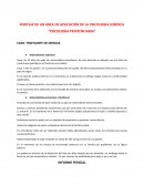 PERITAJE DE UN ÁREA DE APLICACIÓN DE LA PSICOLOGÍA JURÍDICA