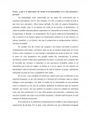 Ensayo: ¿Cuál es la importancia del estudio de las Humanidades en tu vida profesional y personal?
