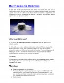 Experimento con Hielo seco y agua