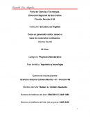 Crear un generador eólico casero a base de materiales reutilizados. Informe Escrito