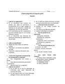 Diagnóstico español segundo secundaria