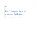 Final Project Report – Water Pollution