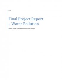 Final Project Report – Water Pollution. Página 1