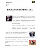 ÉPOCA CONTEMPORÁNEA MUSICA