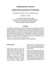 LABORATORIO DE OBTENCION DE ALMIDONES. Página 1