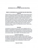 Debate necesidad de automatizar