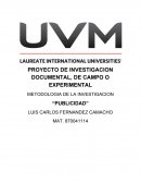 PROYECTO DE INVESTIGACION DOCUMENTAL, DE CAMPO O EXPERIMENTAL