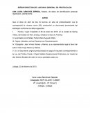 SEÑOR DIRECTOR DEL ARCHIVO GENERAL DE PROTOCOLOS: