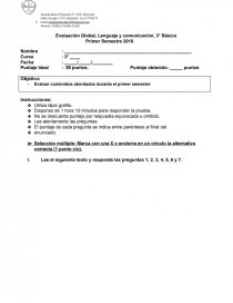 Evaluación global. Página 1