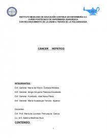 Cancer ehepatico. Página 1