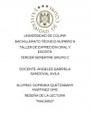 TALLER DE EXPRECIÓN ORAL Y ESCRITA