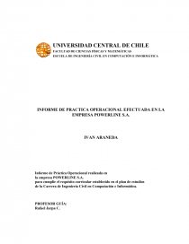 INFORME DE PRACTICA OPERACIONAL EFECTUADA EN LA EMPRESA POWERLINE S.A.. Página 1
