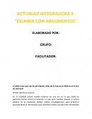 Actividad integradora 2: “Escribir con argumentos”