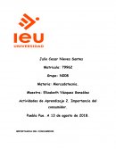 Actividad de aprendizaje 2. Importancia del consumidor