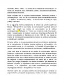 Informe de Lectura de Chomsky