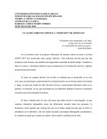 UN ACERCAMIENTO CRÍTICO A “EDIPO REY” DE SÓFOCLES. Página 1