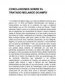 CONCLUSIONES SOBRE EL TRATADO MCLANCE OCAMPO