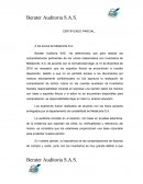 CERTIFICADO PARCIAL. A los socios de Metalcorte S.A.