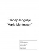 Trabajo lenguaje “María Montessori”