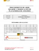 PROCEDIMIENTO DE ARME, DESARME Y MODIFICACIÓN DE PLATAFORMAS DE ANDAMIOS
