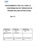 PROCEDIMIENTO TEST FILL PARA LA CONFORMACION DE TERRAPLEN DE PRUEBA RELLENO ESTRUCTURAL