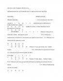 CRONOGRAMA DE ACTIVIDADES DE LA ASIGNATURA DE ESPAÑOL