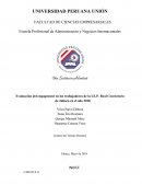 Evaluación del engagement en los trabajadores de la I.E.P. Real Convictorio de Juliaca en el año 2018