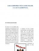 Errores alta gerencia