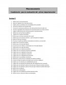Cuestionario para la evaluación del primer departamental