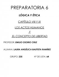 LOS ACTOS HUMANOS Y EL CONCEPTO DE LIBERTAD. Página 1
