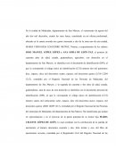 Acta de requerimiento de cambio de nombre