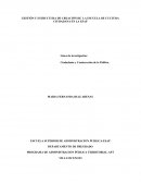 GESTIÓN Y ESTRUCTURA DE CREACIÓN DE LA ESCUELA DE CULTURA CIUDADANA EN LA ESAP