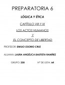 LOS ACTOS HUMANOS Y EL CONCEPTO DE LIBERTAD