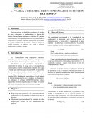 CARGA Y DESCARGA DE UN CONDENSADOR EN FUNCIÓN DEL TIEMPO