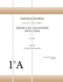 ENSAYO DEL LIBRO CRÓNICA DE UNA MUERTE ANUNCIADA