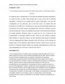 Tema: ¿Por qué el mundo está cambiando tan rápido?