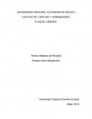 Temas Selectos de Filosofía Ensayo sobre Maquiavelo