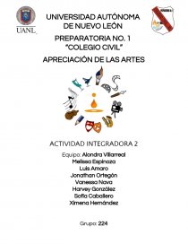 APRECIACIÓN DE LAS ARTES ACTIVIDAD. Página 1