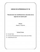 Revaloremos las manifestaciones culturales de las regiones de nuestro país